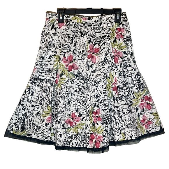 Simply Irresistible Circle Skater Skirt Floral Graffiti Pattern 30 Inch Waist - Picture 1 of 14
